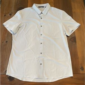 7DIAMONDS Men's 4-Way Stretch Button
Down Shirt (Size XL) - Light Blue